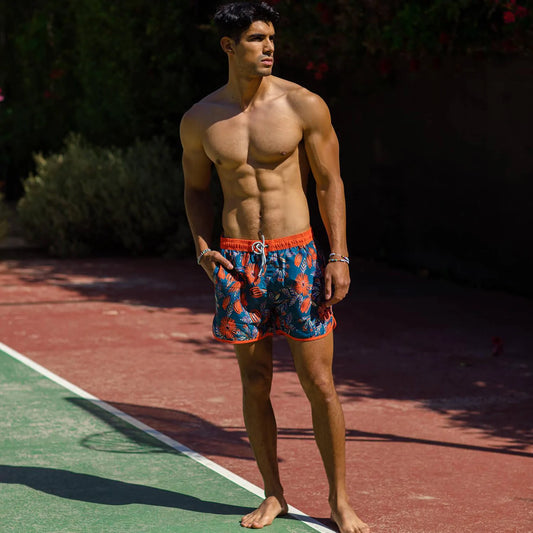 4.5 Inch Vintage Lantern Flower Swim Trunks