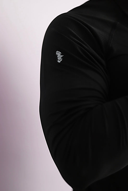 𝗘̘̚𝗿̘̚𝗿̘̚𝗼̘̚𝗿̘̚ 𝟰̘̚𝟬̘̚𝟰̘̚: Dawn - Malware Stitch Quarter Zip in Obsidian