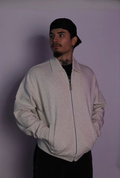 𝗘̘̚𝗿̘̚𝗿̘̚𝗼̘̚𝗿̘̚ 𝟰̘̚𝟬̘̚𝟰̘̚: Dawn - HexCipher Zip-Up in Ivory