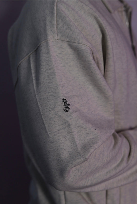 𝗘̘̚𝗿̘̚𝗿̘̚𝗼̘̚𝗿̘̚ 𝟰̘̚𝟬̘̚𝟰̘̚: Dawn - HexCipher Zip-Up in Ivory