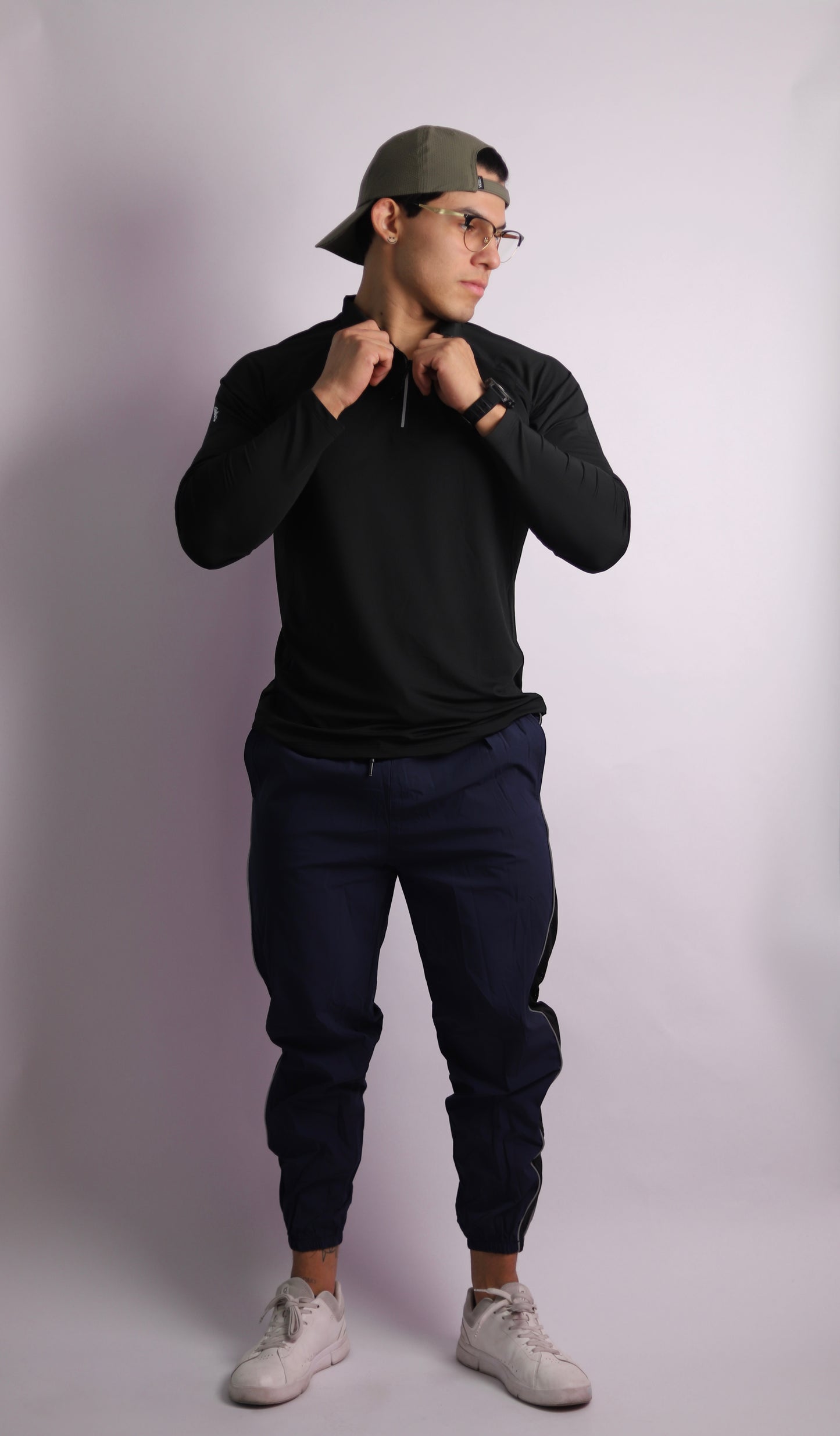 𝗘̘̚𝗿̘̚𝗿̘̚𝗼̘̚𝗿̘̚ 𝟰̘̚𝟬̘̚𝟰̘̚: Dawn - Malware Stitch Quarter Zip in Obsidian