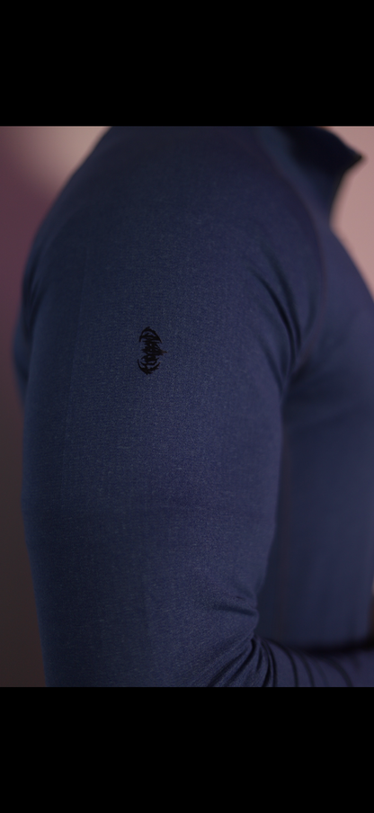 𝗘̘̚𝗿̘̚𝗿̘̚𝗼̘̚𝗿̘̚ 𝟰̘̚𝟬̘̚𝟰̘̚: Dawn - Malware Stitch Quarter Zip in Azure