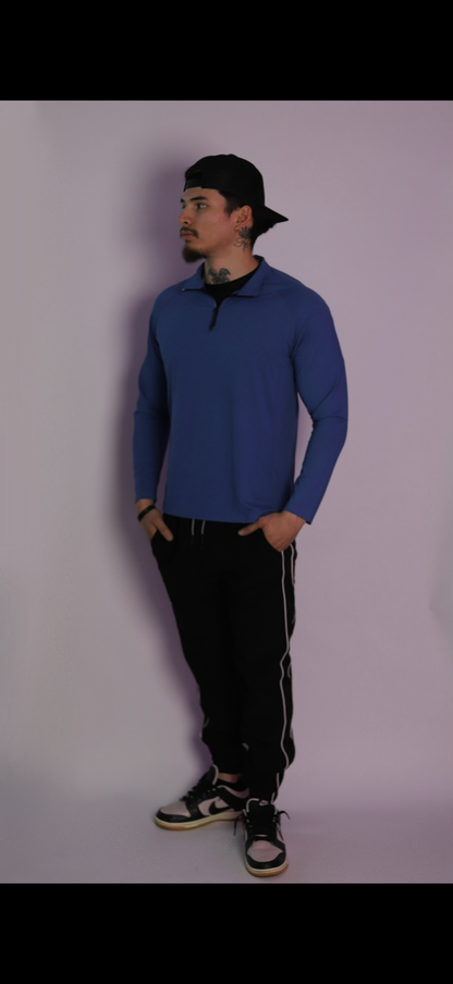 𝗘̘̚𝗿̘̚𝗿̘̚𝗼̘̚𝗿̘̚ 𝟰̘̚𝟬̘̚𝟰̘̚: Dawn - Malware Stitch Quarter Zip in Azure