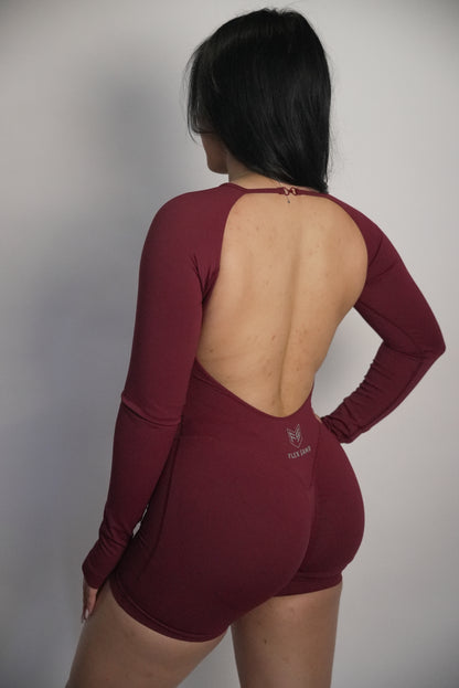 Bloom Romper - Maroon