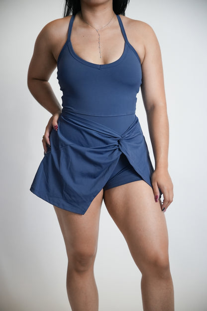 Rush Wrap Dress - Navy
