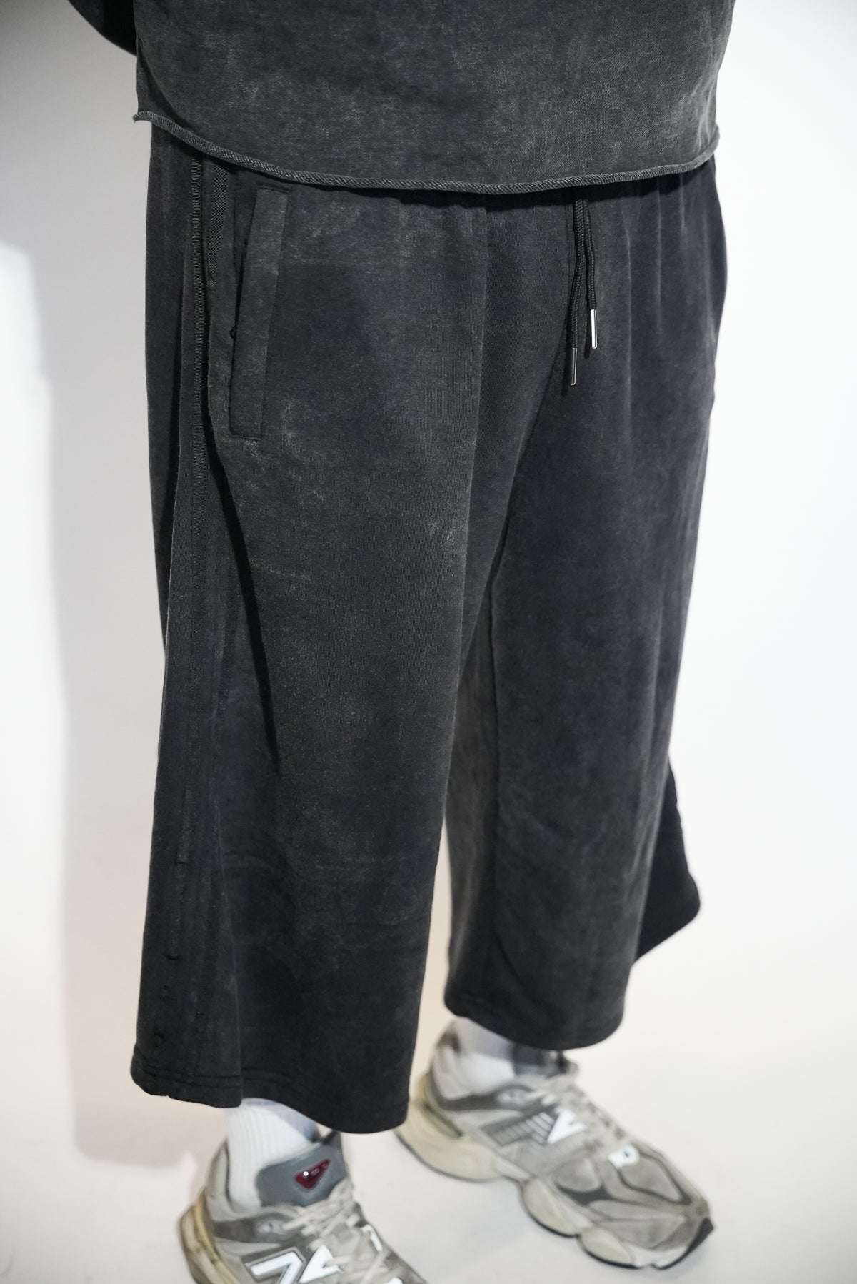 Retro Active Jorts - Acid Wash Black