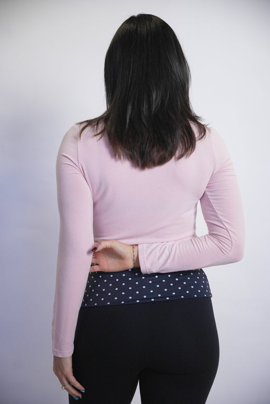 Swan Wrap Top - Pink