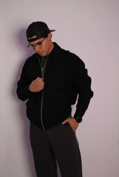 𝗘̘̚𝗿̘̚𝗿̘̚𝗼̘̚𝗿̘̚ 𝟰̘̚𝟬̘̚𝟰̘̚: Dawn - HexCipher Zip-Up in Obsidian