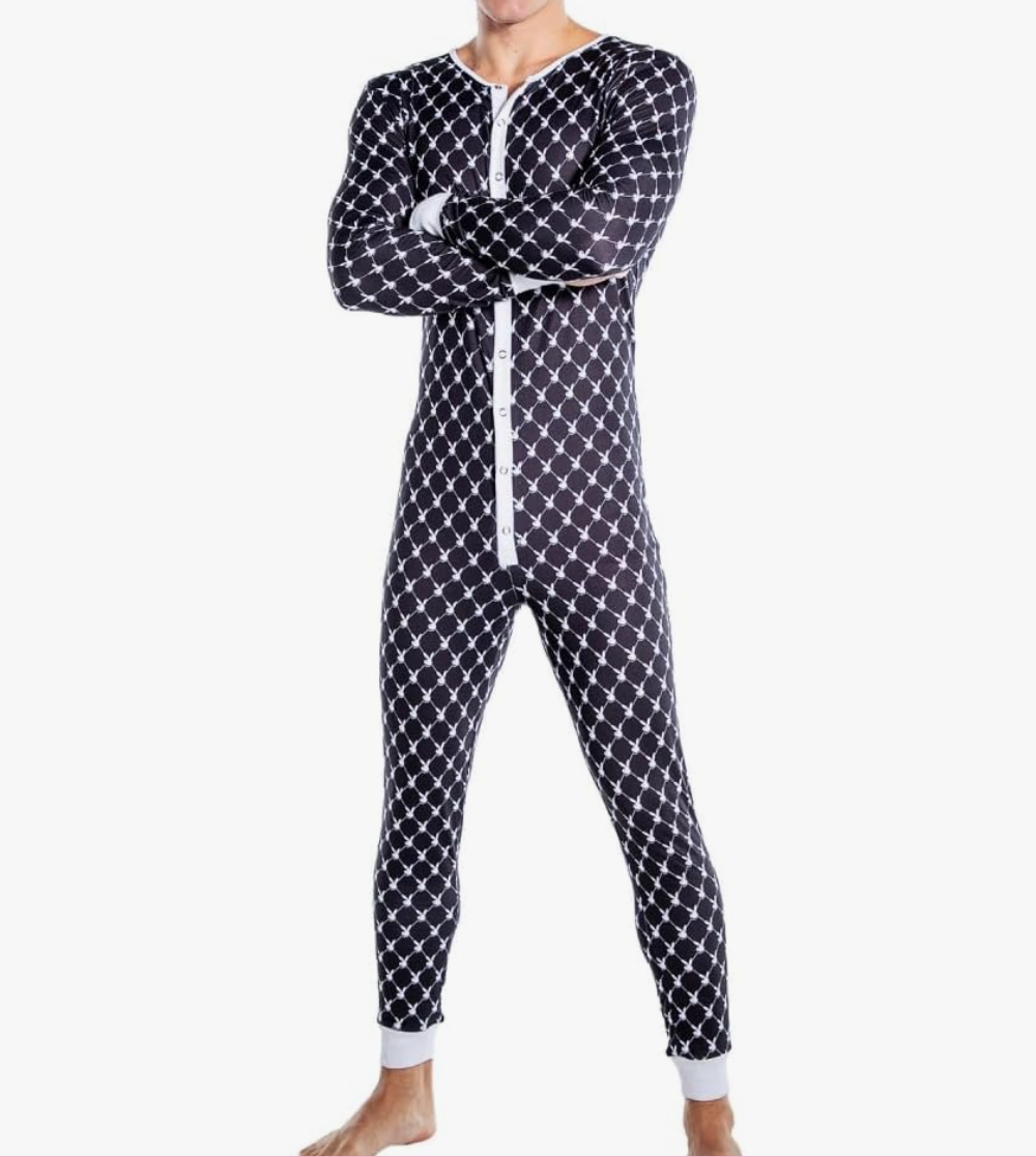 Playboy Bunny Cozy Lounge Union Set- Black and White