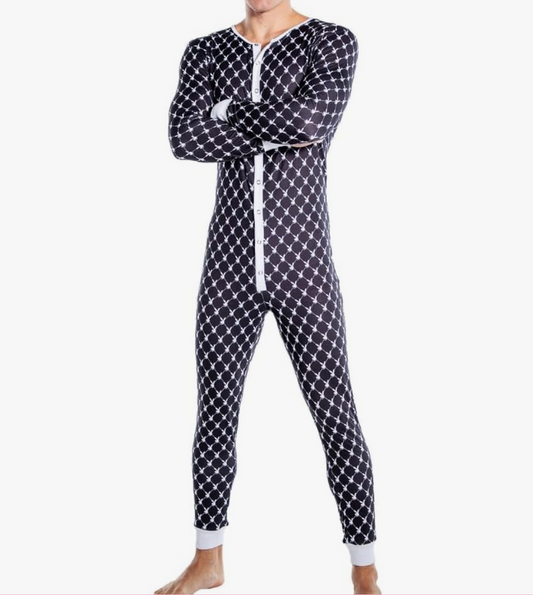 Playboy Bunny Cozy Lounge Union Set- Black and White