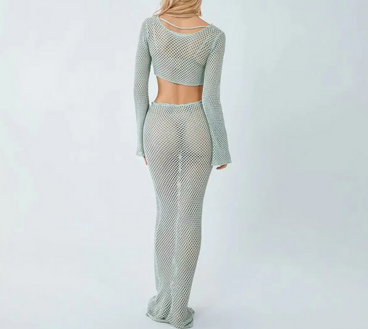 You're A Catch Maxi Coverup - Sea Moss Green