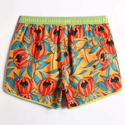 4.5 Inch Vintage Bright Summer Swim Trunks