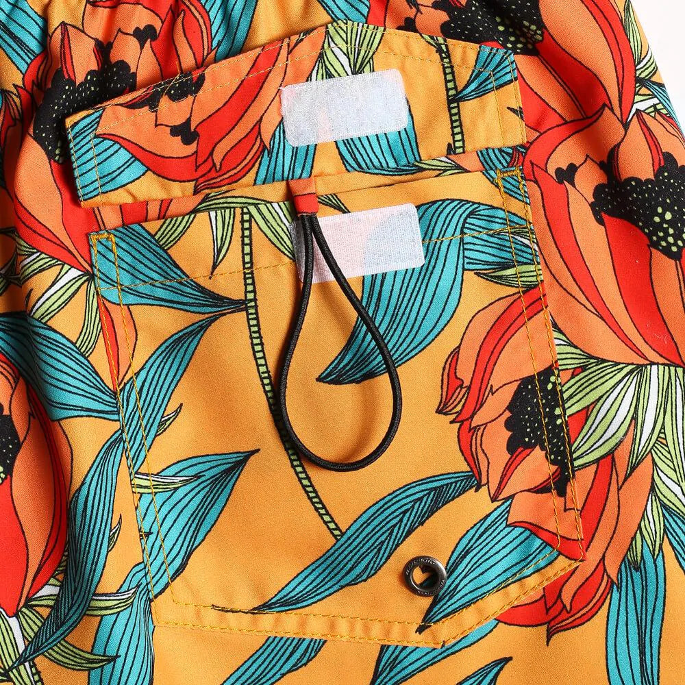 4.5 Inch Vintage Bright Summer Swim Trunks