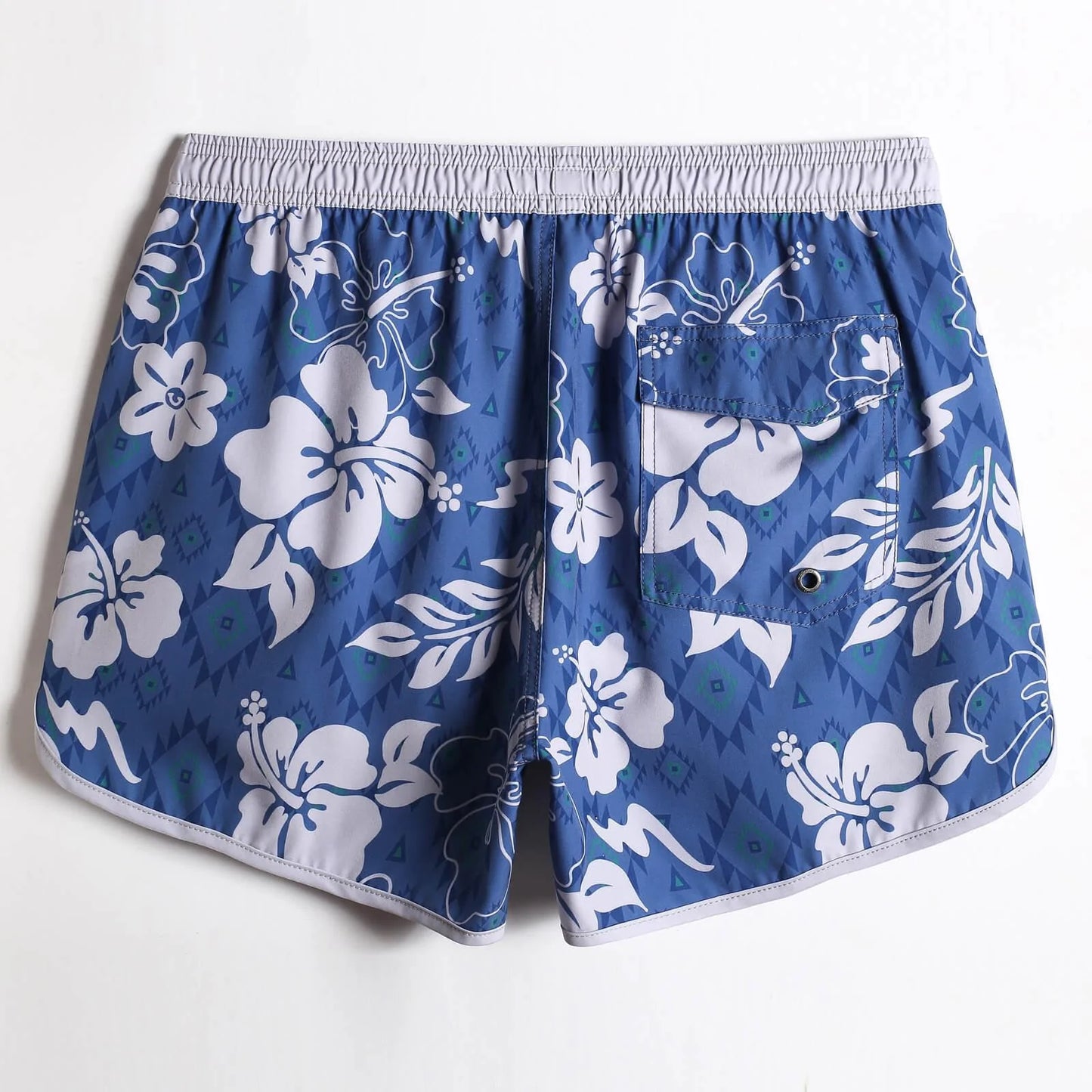 4.5 Inch Vintage Stretch Icy Floral Swim Trunks