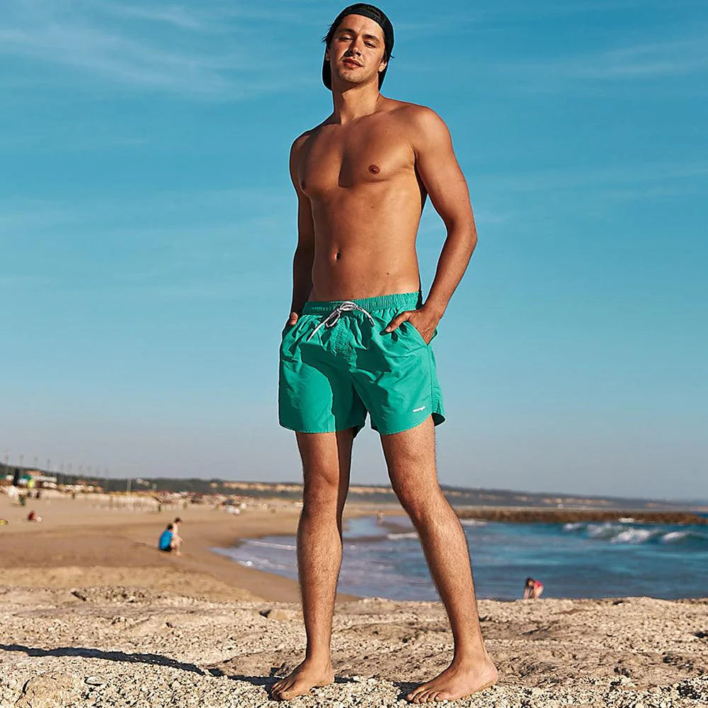 4.5 Inch Short Swim Trunks Slim Fit - Lake Green