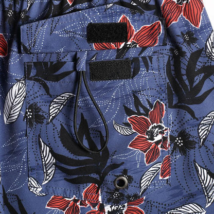 4.5 Inch Inseam Vintage Stretch Night Elf Flower Swim Trunks