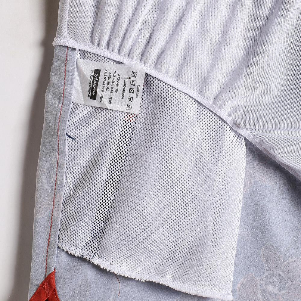 4.5 Inch Inseam Vintage Stretch Night Elf Flower Swim Trunks