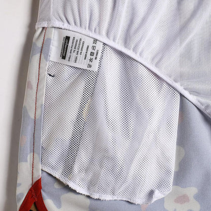 4.5 Inch Inseam Vintage Stretch Omelette Flower Swim Trunks